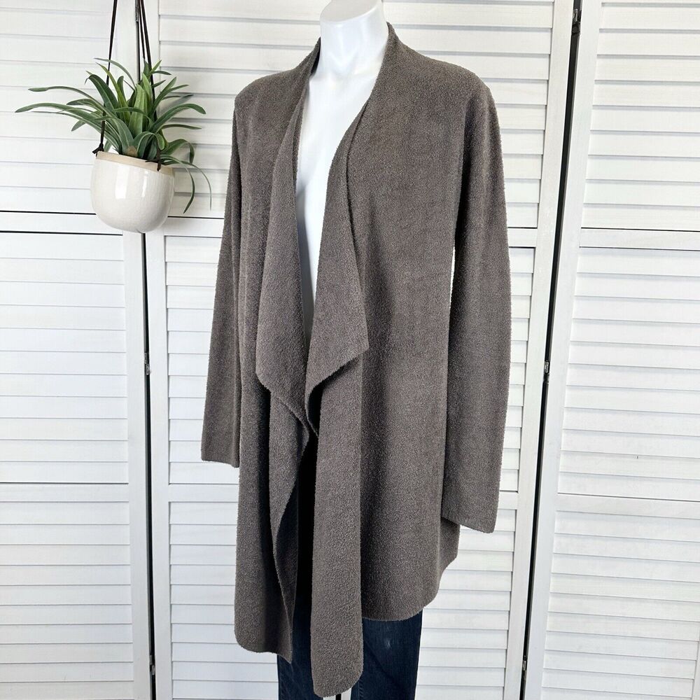 Barefoot Dreams Brown Cozychic Calypso Wrap Open Drape Cardigan Sweater Size S/M